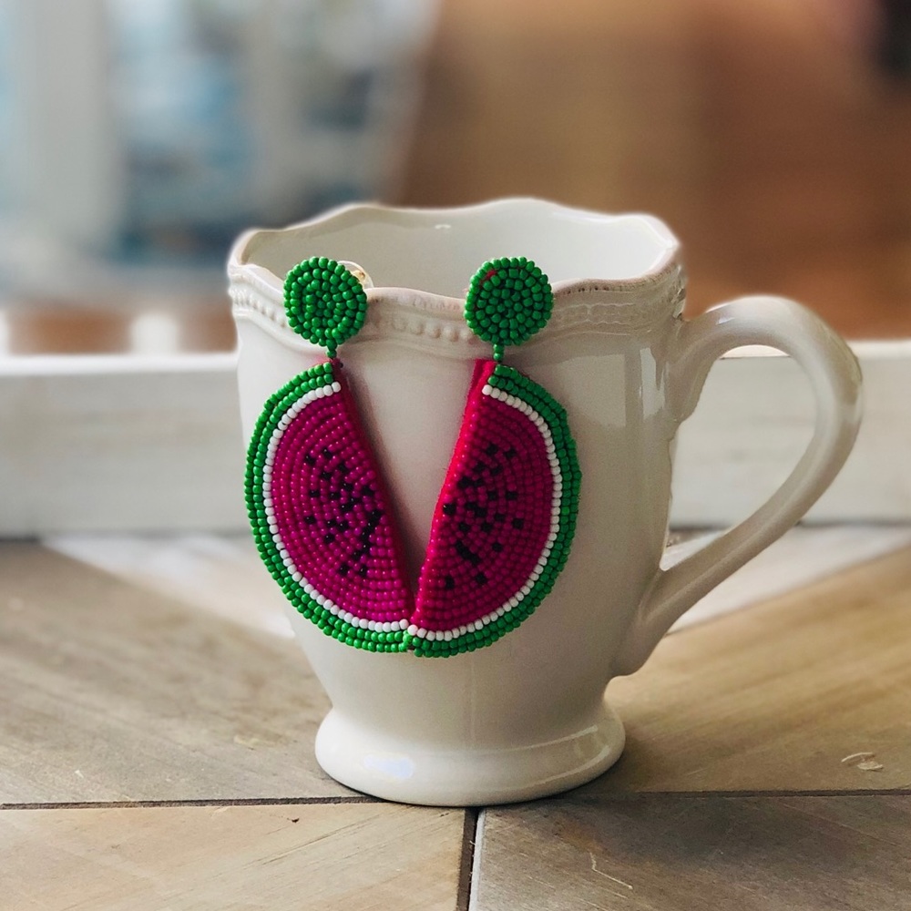 Fruity Seed Bead Earrings